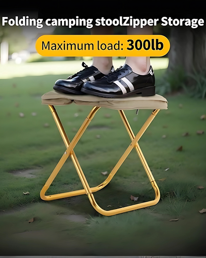 🪑✨ ZipSeat™ Zipper Folding Stool – Your Pocket-Sized Power Chair for Every Adventure! 🎒💪