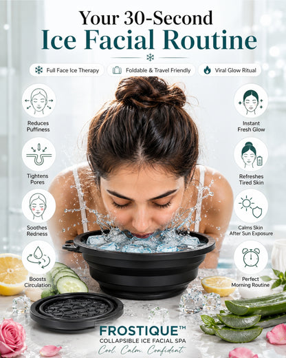 Frostique™ Collapsible Ice Facial Spa – Instant Glow & De-Puff Therapy